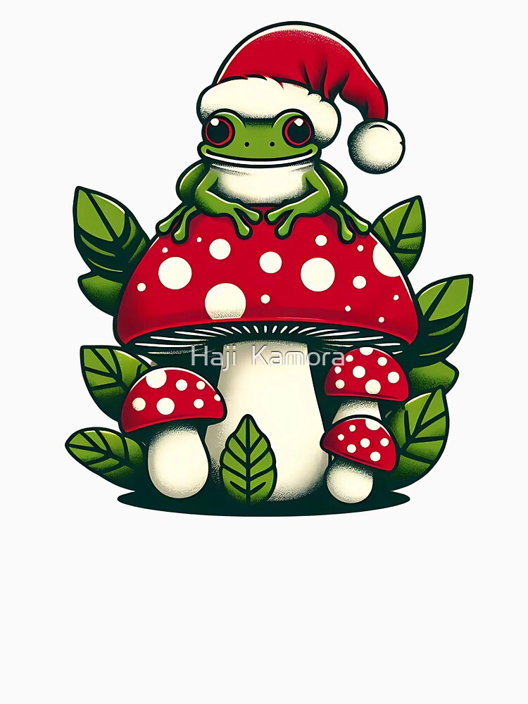 Festive Amphibian on Amanita Stool by Haji  Kamora