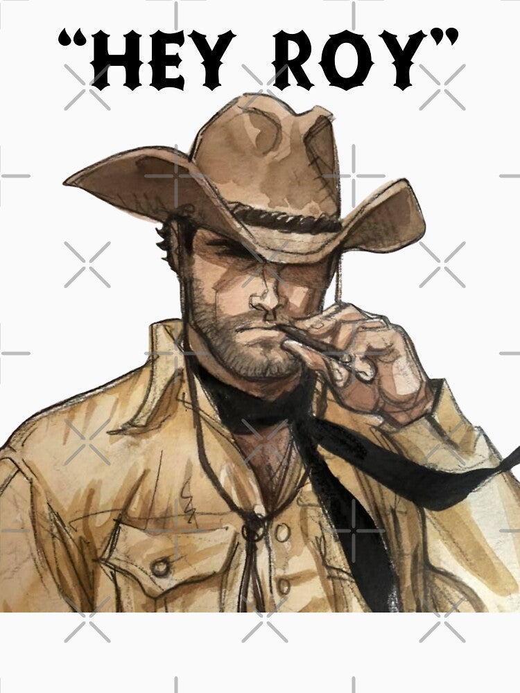 Hey Roy Western Art colorfull man cigarrete by Combatente