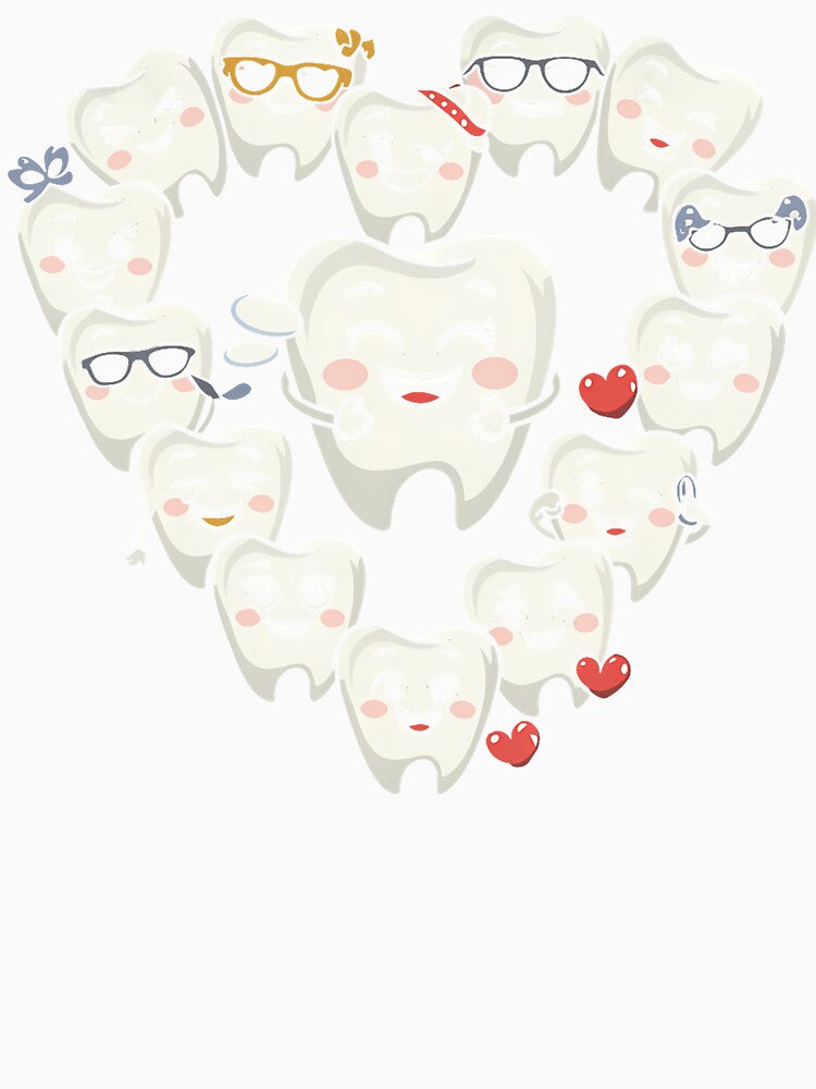 Cute Tooth Cartoon Valentine Dental Hygienist by MavisJoseph