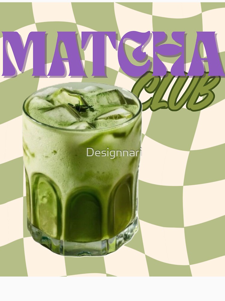"Matcha Club" Trendy Iced Matcha Latte Graphic by Designnari