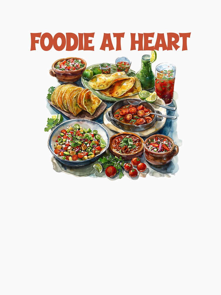 Foodie at Heart – Mexican Food Lover Shirt by Maggiepeshop