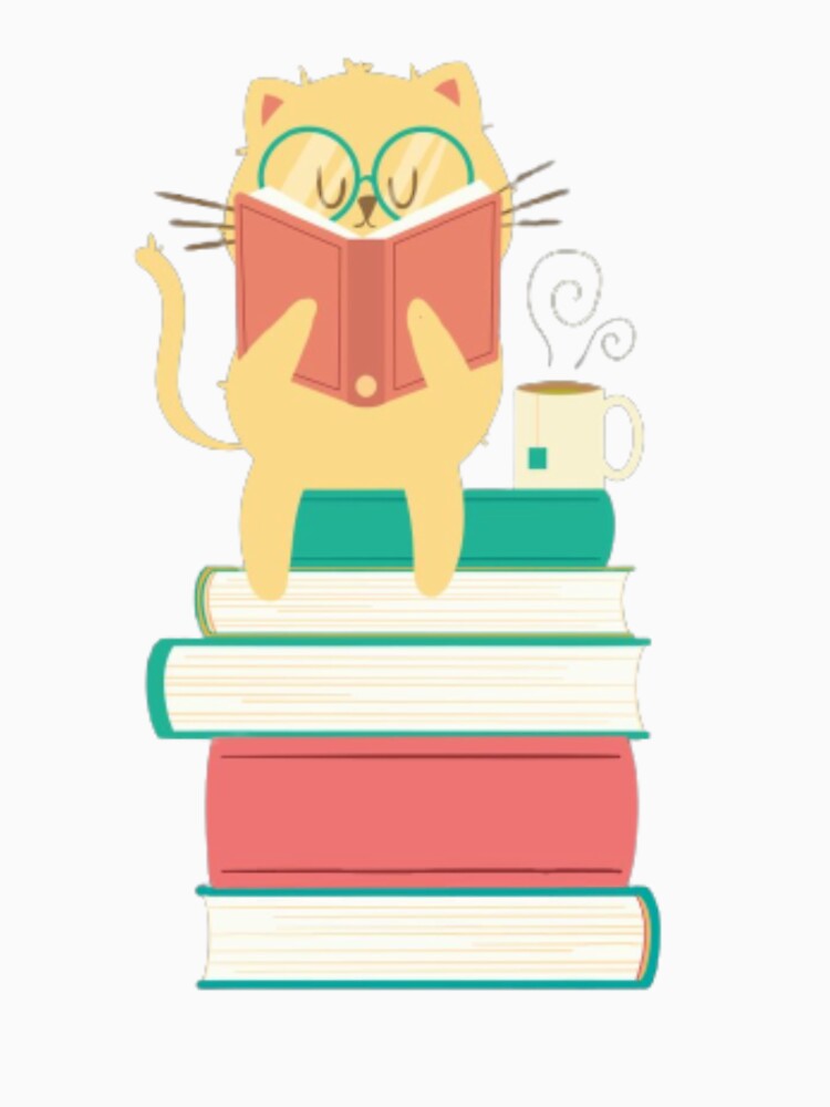 cat i read banned books funny bookworms reading book by peterArt22