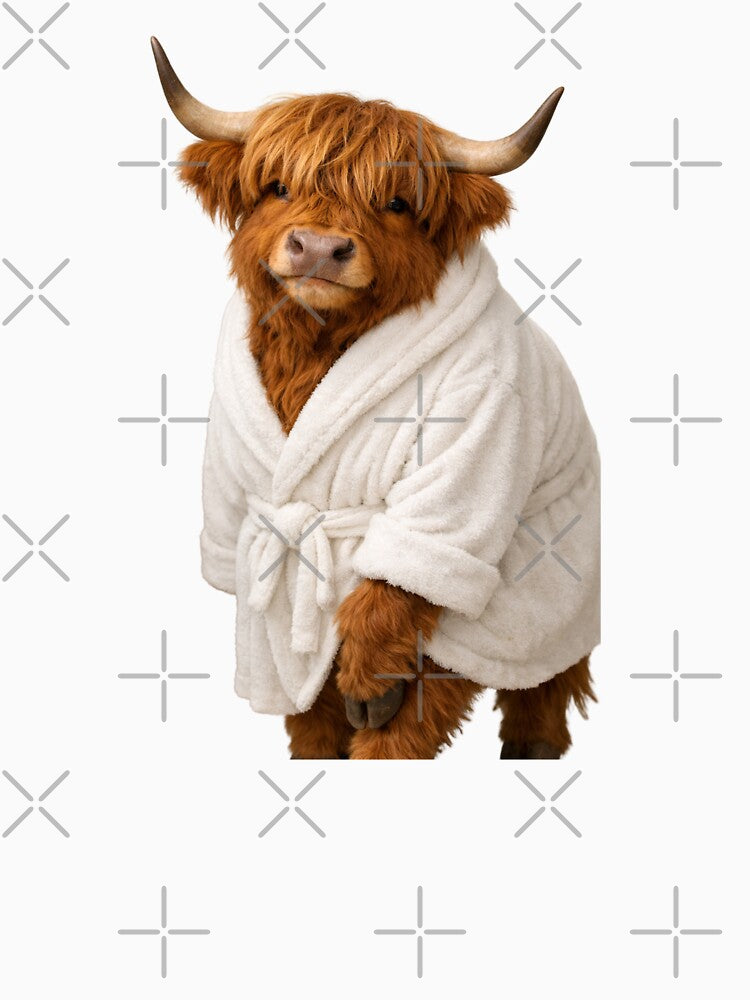 Bathrobe Highland Cow by Sillytoe