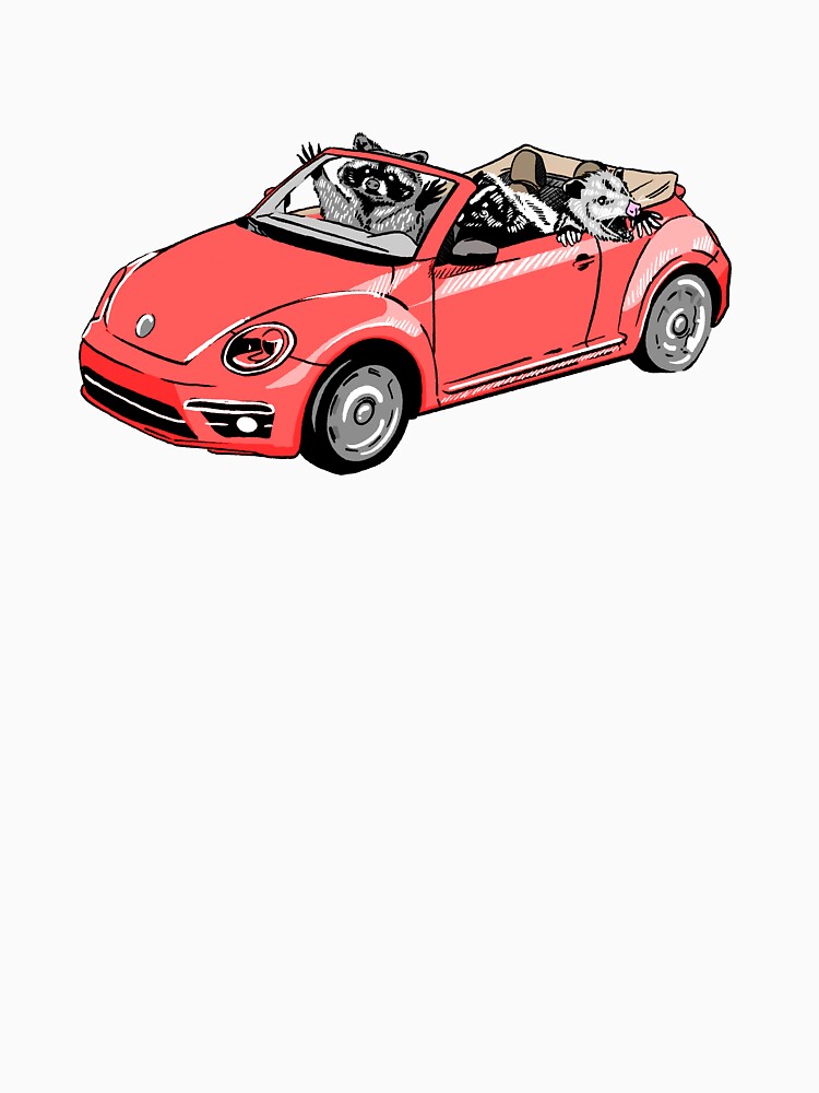 Street Cat Carpool Red by Easykiel-art
