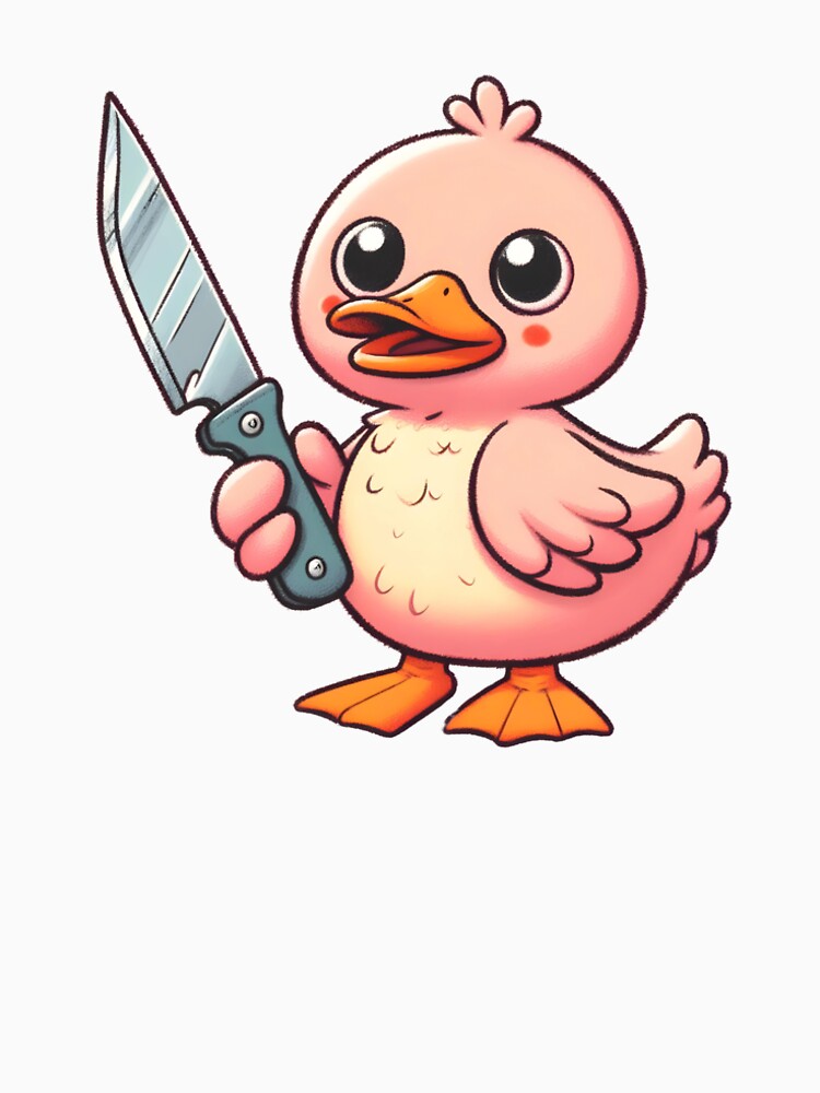 Duck with knife by Anna Halasek