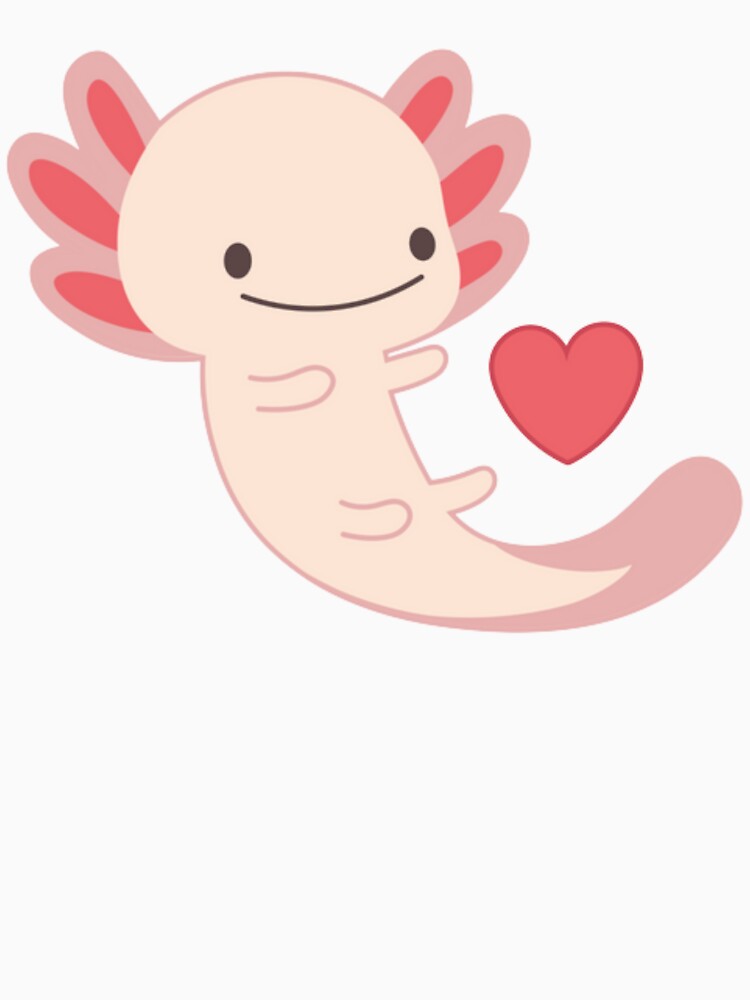 Cute kawaii Axolotl smiles by IKKawaii
