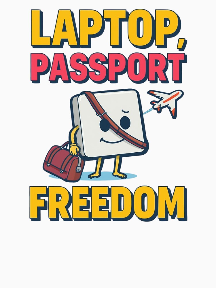 Laptop, Passport, Freedom – Digital Nomad Travel Life by WearTheArtx