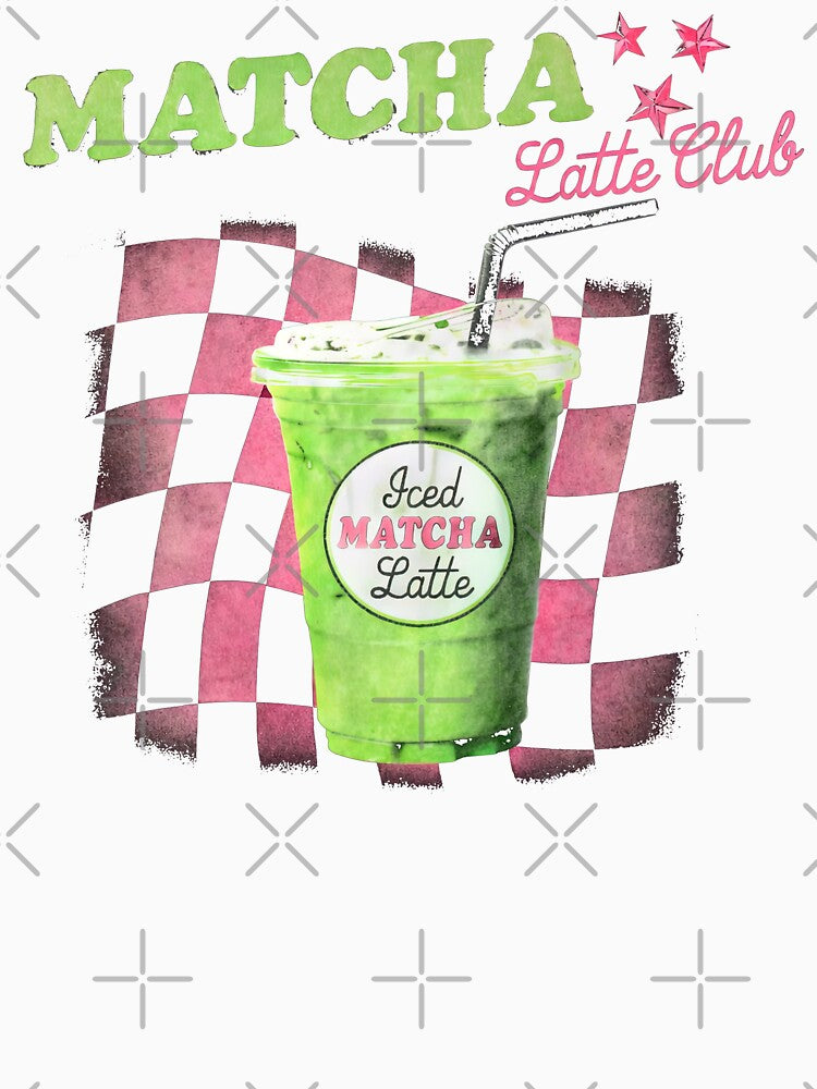 Trendy Iced Matcha Latte Club Cute Tea Lover Aesthetic by SpookshowDesign