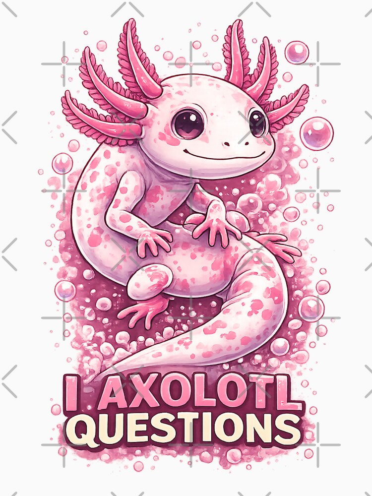 I Axolotl Questions – Cute Curious Axolotl in Soft Minimal Pastel Aesthetic by Pickachoo