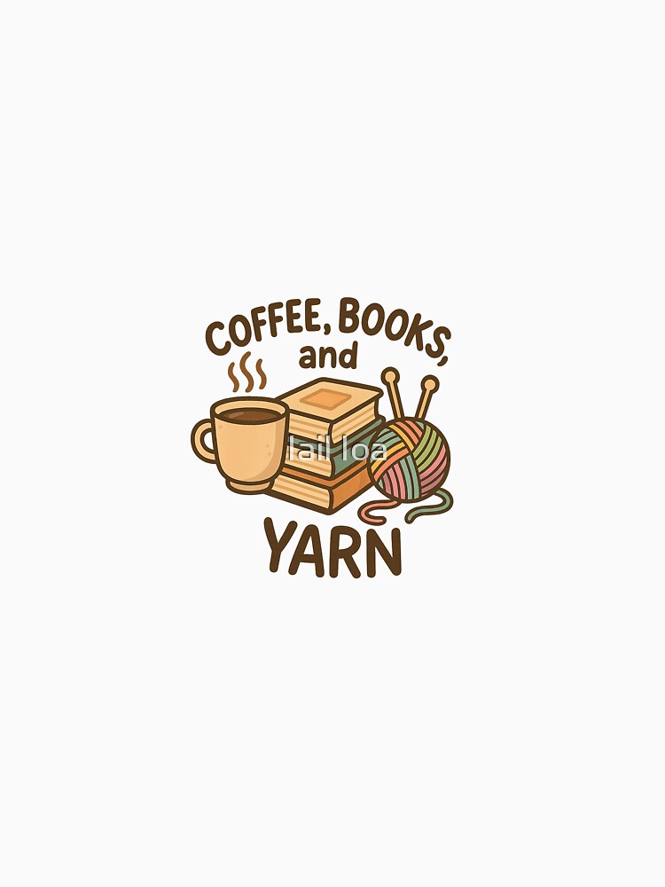 Coffee books and yarn by Iail Ioa