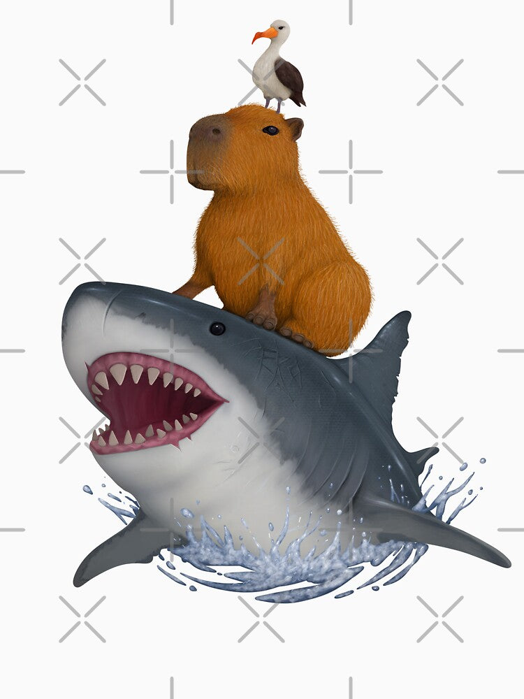 Capybara goes to the ocean by Omar-Ero