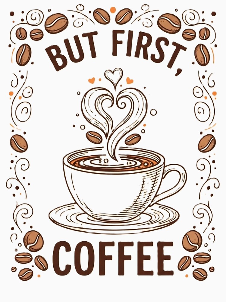 But First Coffee Then Maybe People Funny Coffee Lover Design by EventDrop