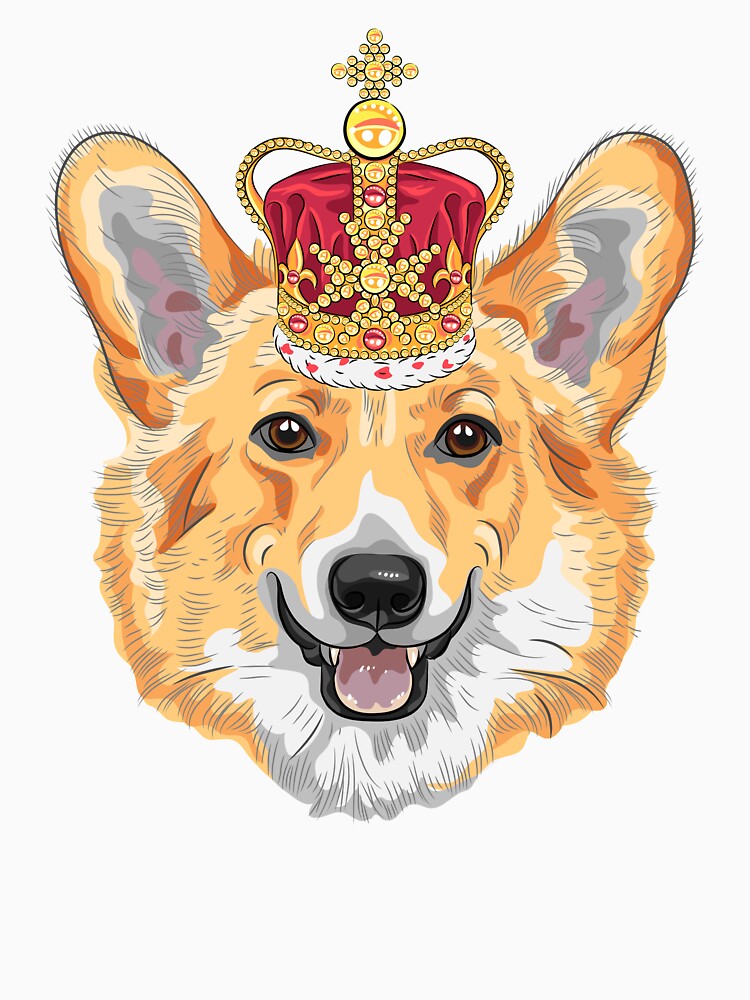 Corgi with a crown by NewWorldIsHere