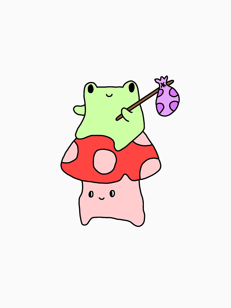 Frog sitting on mushroom by VIB3YTHINGS