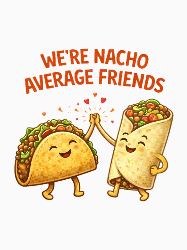 We’re Nacho Average Friends Food Pun Friendship by PunchDrop