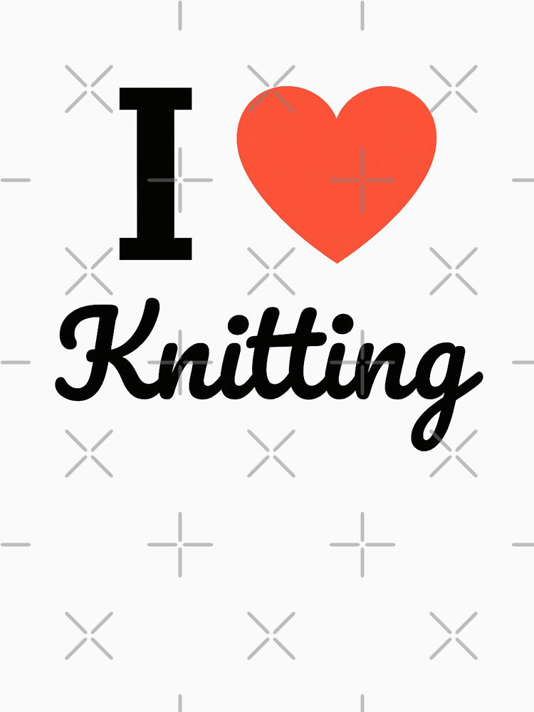 I Love Knitting | Cozy Craft Typography | Yarn & Handmade Passion Design by PaintedPixels01