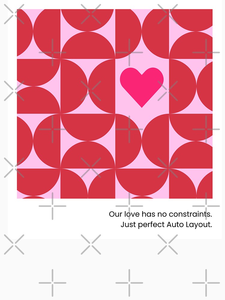 Our Love Has No Constraints. Just Perfect Auto Layout — Designer Valentine Statement by Artio-ArtShop
