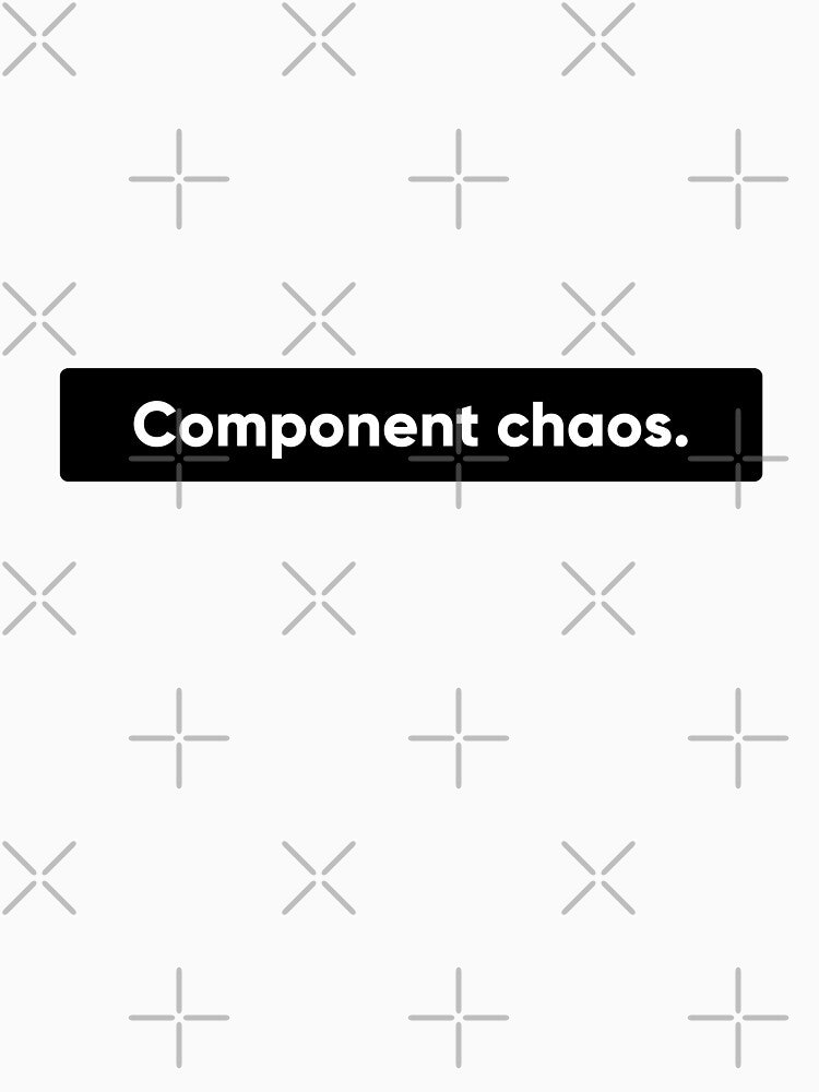 Component Chaos - Minimalist Black Bar UI/UX & Front End Developer Quote- One line quote by Artio-ArtShop