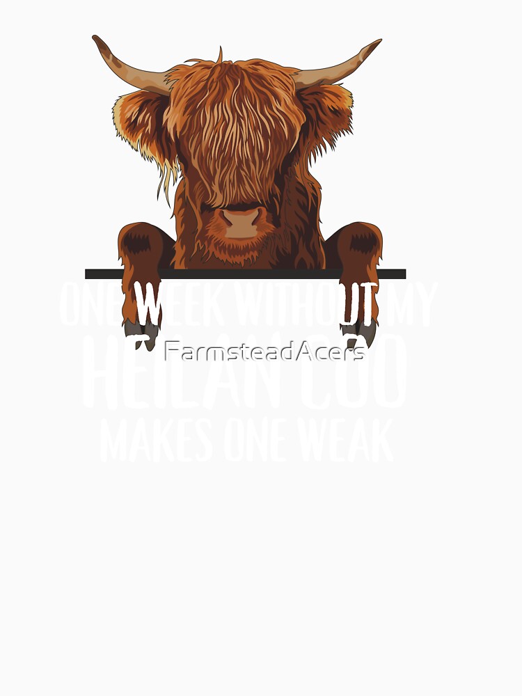 Heilan Coo Brown cow Highland Cow farmer by FarmsteadAcers