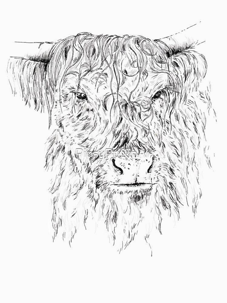 Highland coo by PipsyPuffinArt