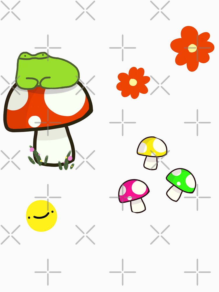 Frog on Mushroom Sticker Pack by Dino-Da-Dragon