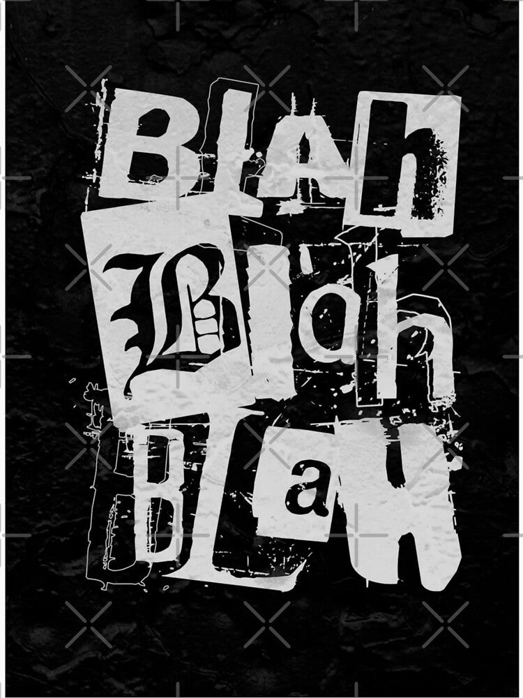 Blah Blah Blah – Ransom Collage Type by Adronia