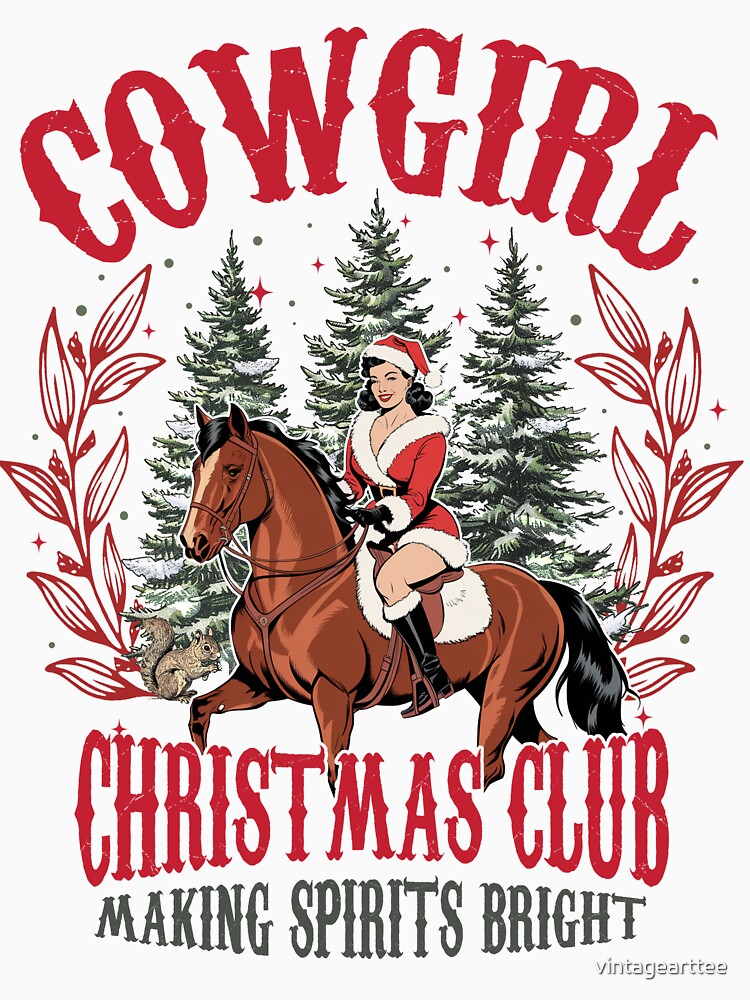Cowgirl Western Christmas Club by vintagearttee