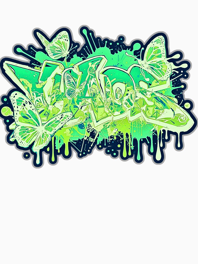 Chaos Graffiti – Neon Acid Butterfly Storm by Chaos2Art