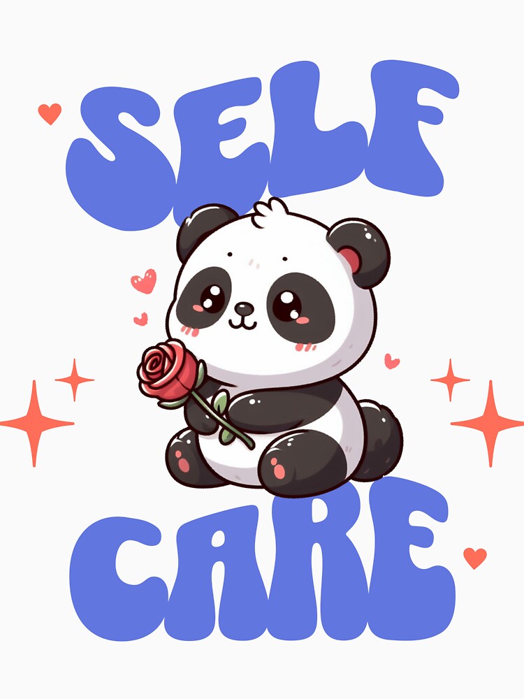 self care american traditional rose Panda by LemuellTrends