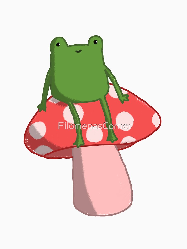 Little Phrog Sitting on Mushroom by FilomenasCorner