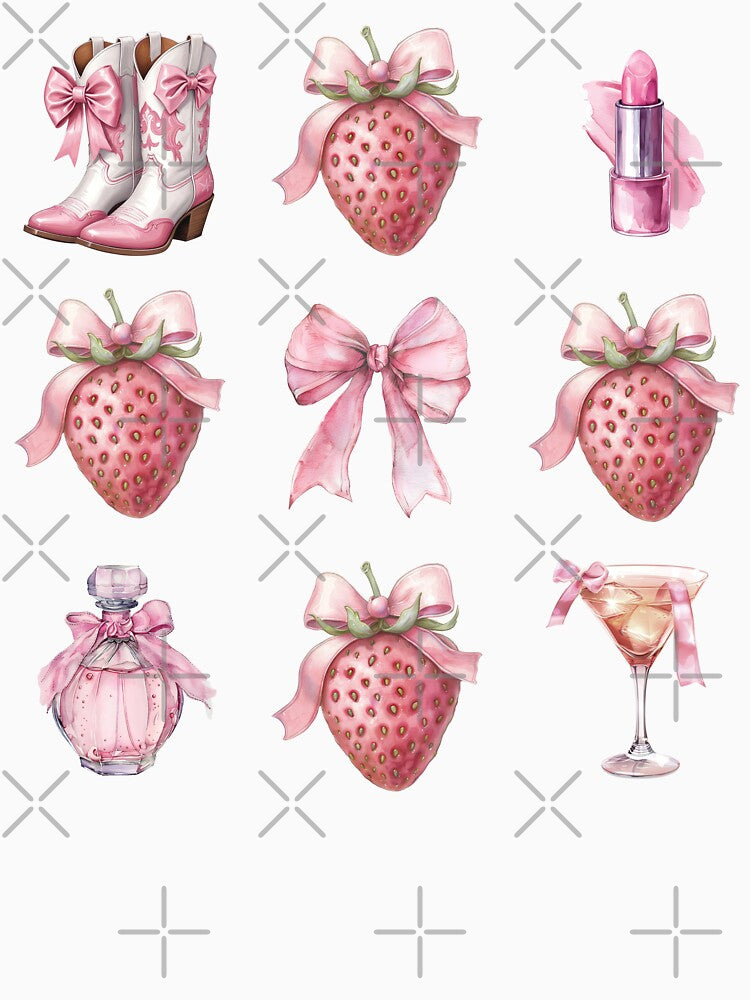 Strawberry Design, Coquette Aesthetic Style by CozyLightsStore