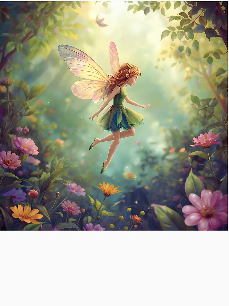 Magical Fairy Flying in Enchanted Garden by andreavlad