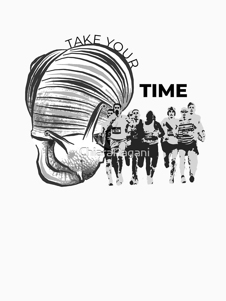 Take Your Time – Snail Shell vs Runners | Motivational Minimal Art by ChiaraPagani