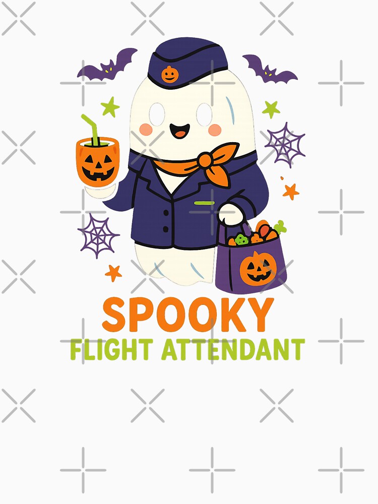 Spooky Flight Attendant Halloween Ghost – Cute Stewardess Design for Kids by EuropeanPrints