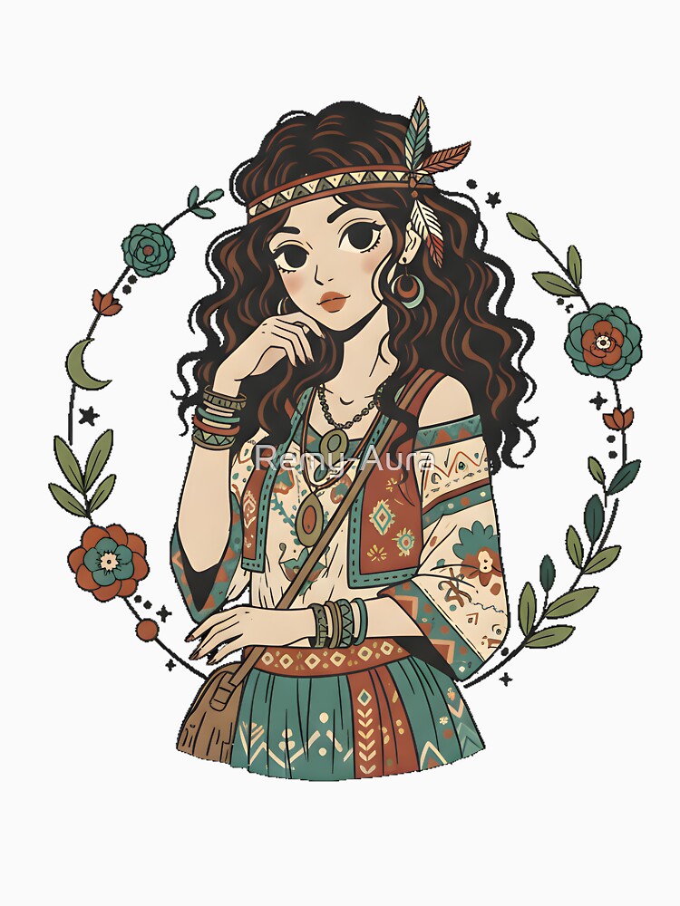 Bohemian Soul Aesthetic Anime Girl by Remy-Aura