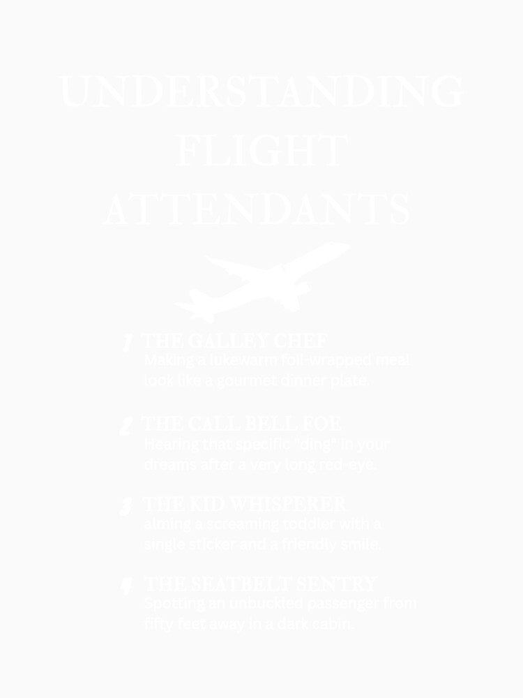 The Galley Gossip Flight Attendant Typography – Black by PsyFlow35