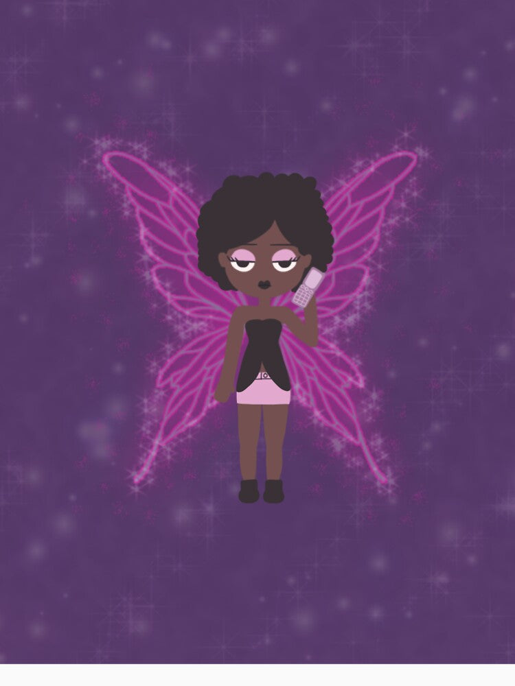 Y2k purple fairycore illustration by minniemood
