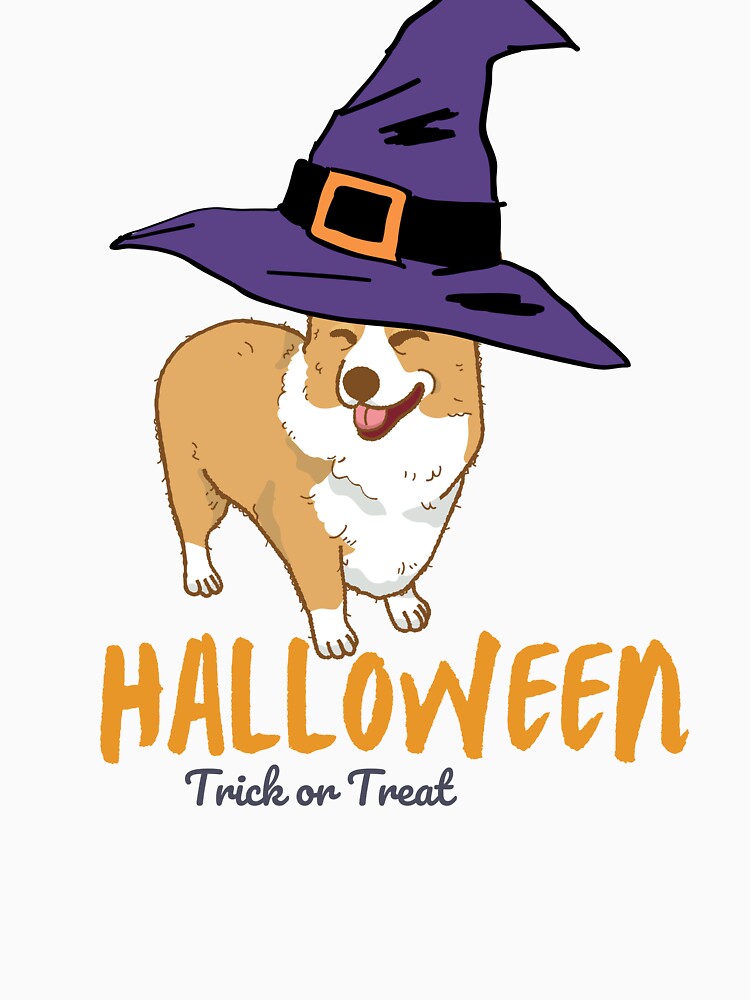of Corgi halloween. trick or treat corgi hat by T-Look