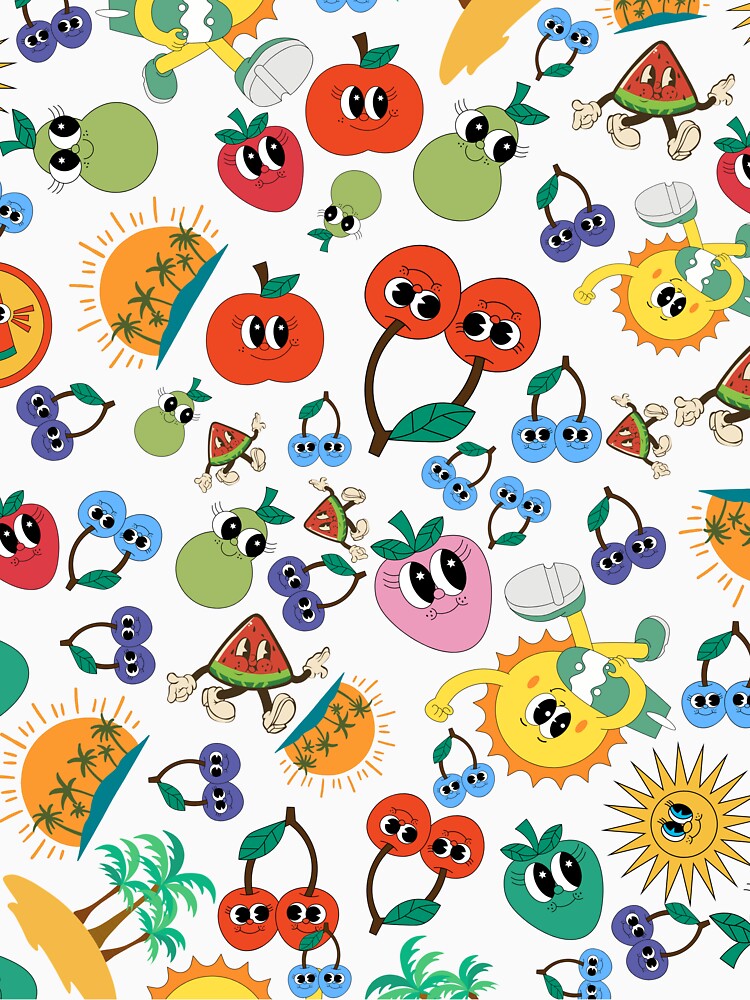 Retro fruit pattern by BritishDelights