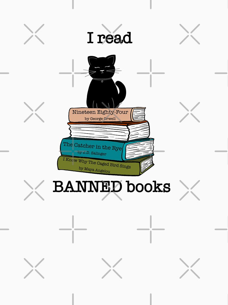 Cat I read Banned Books T-shirt by Nerdygirlteez