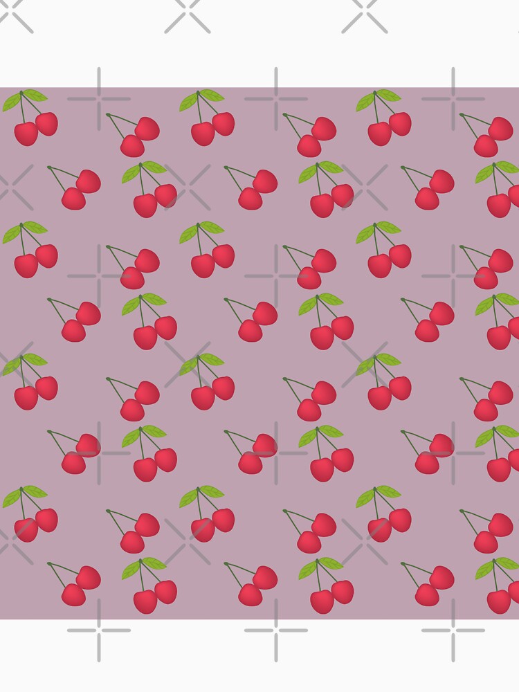 Retro Cherry Pattern _ Elegant Mauve by Mimi Huang