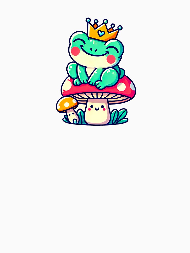 Cute frog on mushroom by Sophieonpluto
