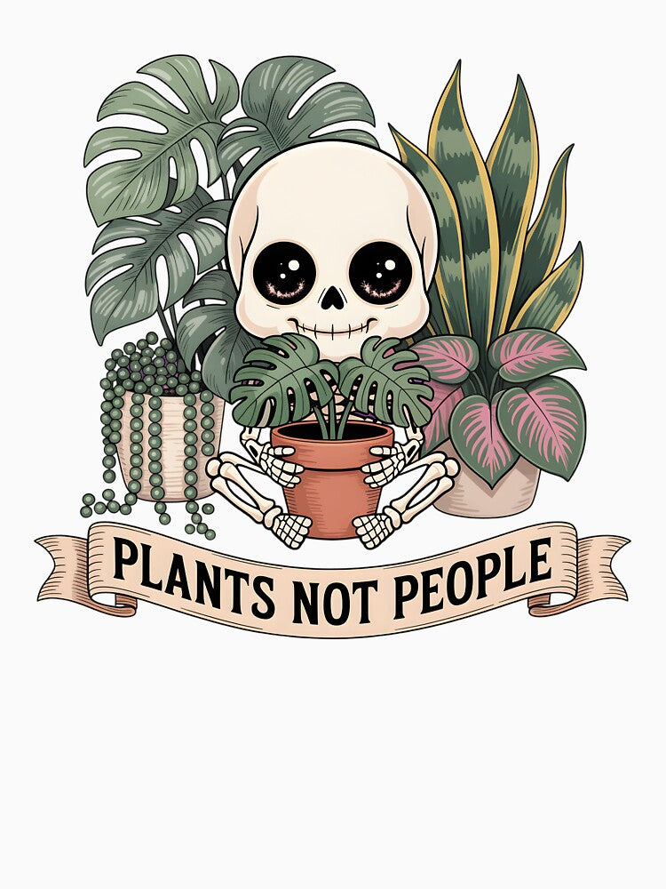 Monstera Plant Lover Plants Not People Skeleton Women Girls by clothesy7