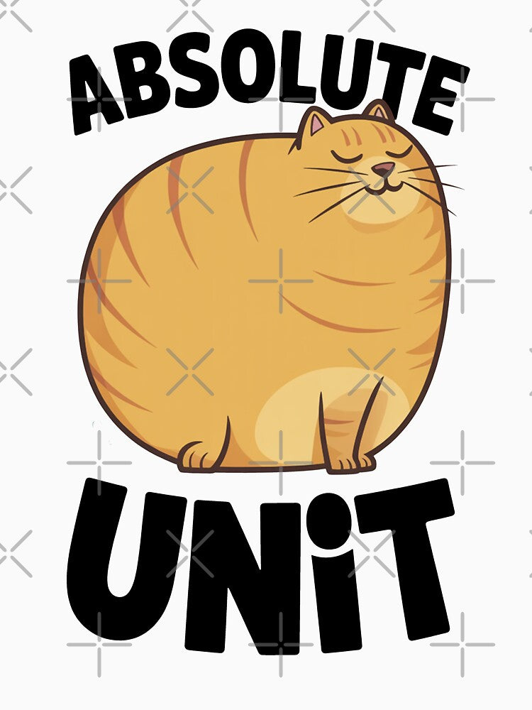 Chubby Orange Cat Absolute Unit Art by MonkiFlipp