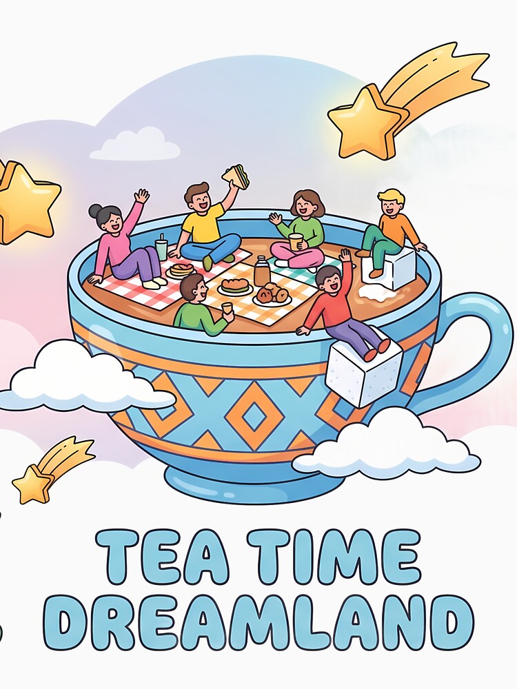 Dreamland Kawaii Tea Time Dreamland Picnic Art by ART ATTACK ZONE