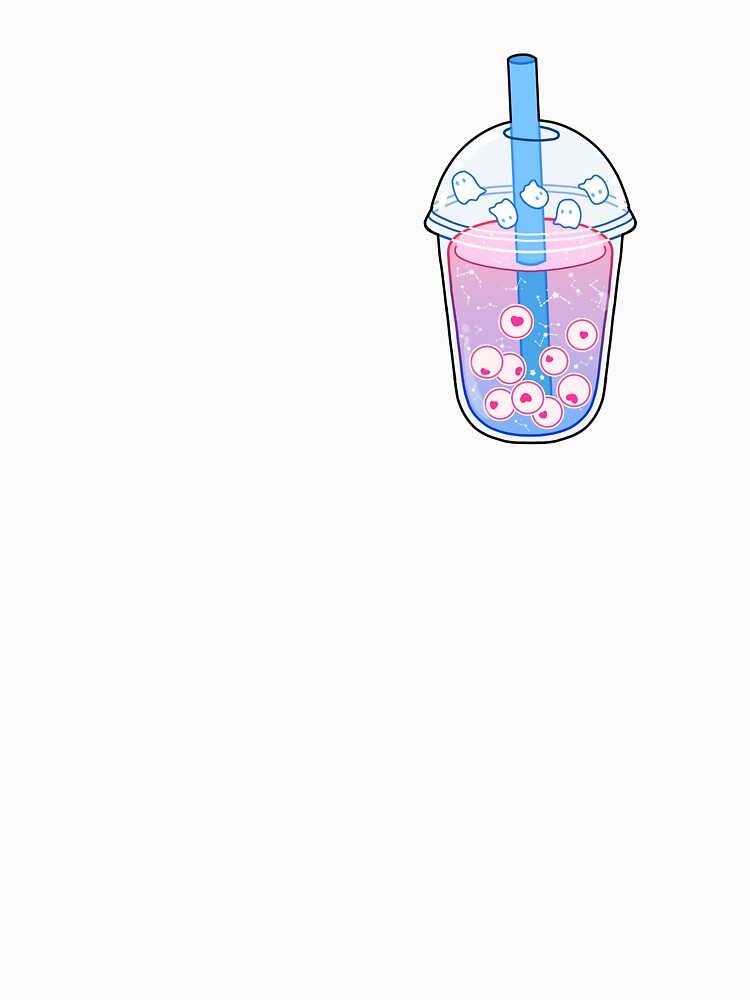 eyeball boba tea with many ghosts by Inkcapella
