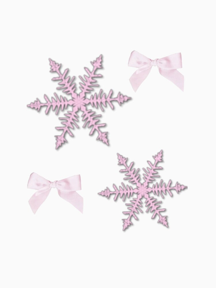 Coquette snowflakes and bows by Pixiedrop