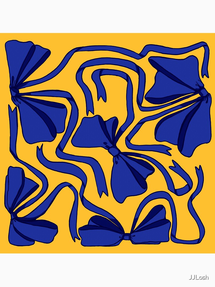 Blue Bows on a Yellow background by JJLosh