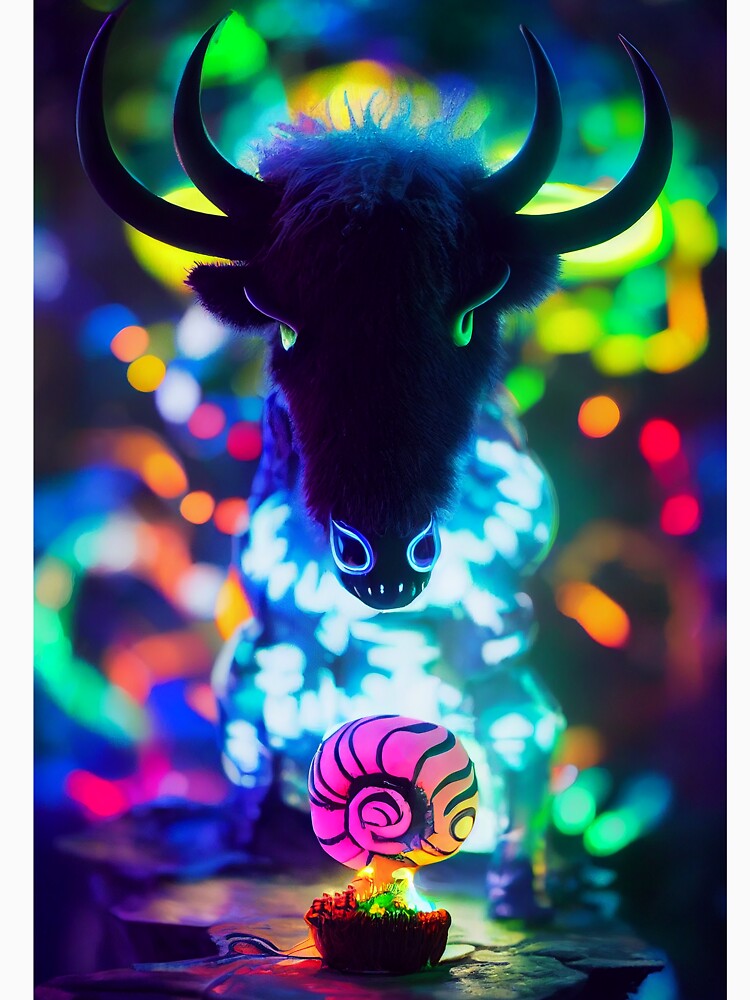 Neon Bison by KungFuChaos