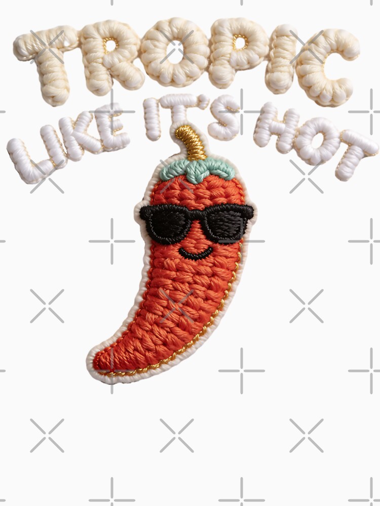 Funny Chili Pepper Tropic Like It's Hot by Moss and Moon Studio